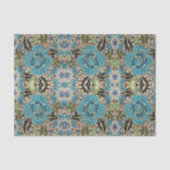 bohemiene girale zilverturkooizen blauwe bloem tissuepapier (Voorkant)