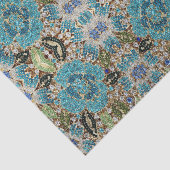 bohemiene girale zilverturkooizen blauwe bloem tissuepapier (Detail)