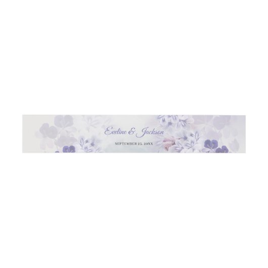 Bohemienlentestoffige paarse lila violette bloemen uitnodigingen wikkel (Vlak)