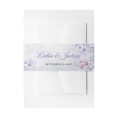 Bohemienlentestoffige paarse lila violette bloemen uitnodigingen wikkel (Voorkant Voorbeeld)