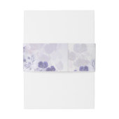 Bohemienlentestoffige paarse lila violette bloemen uitnodigingen wikkel (Achterkant Voorbeeld)