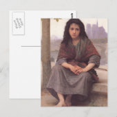 Bohemienne (De Bohemien) door William Bouguereau Briefkaart (Voorkant / Achterkant)