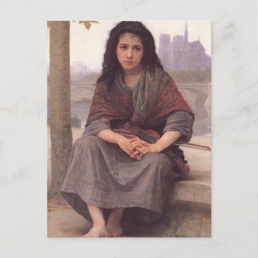 Bohemienne (De Bohemien) door William Bouguereau Briefkaart (Voorkant)