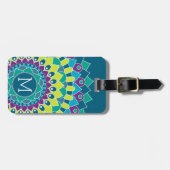 Bohemienventilator met Monogrammen Bagagelabel (Voorkant horizontaal)