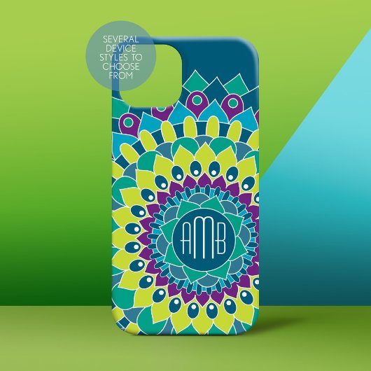 Bohemienventilator met Monogrammen Case-Mate iPhone Case
