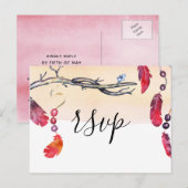 Bohemienvrije geest Wedding rsvp Briefkaart (Voorkant / Achterkant)