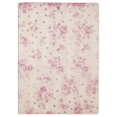 Bohemiese pastelroze strepen bloempoolstippen klembord (Achterkant)