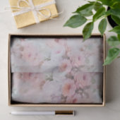 Bohemiroze blauwgroen bloempatroon tissuepapier (Geschenk)