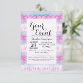 Bohemiroze en Blue Abstract Tie Dye Pattern Kaart (Staand voorkant)