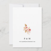 Bohemiroze Floral bespaart de datum Save The Date (Achterkant)
