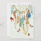 Bohemisch-Amerikaans Baby shower van Dream Catcher Kaart (Achterkant)