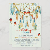 Bohemisch-Amerikaans Baby shower van Dream Catcher Kaart (Voorkant / Achterkant)