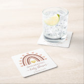 Bohemisch Baby shower Aangepast genaamd Kartonnen Onderzetters (Insitu)