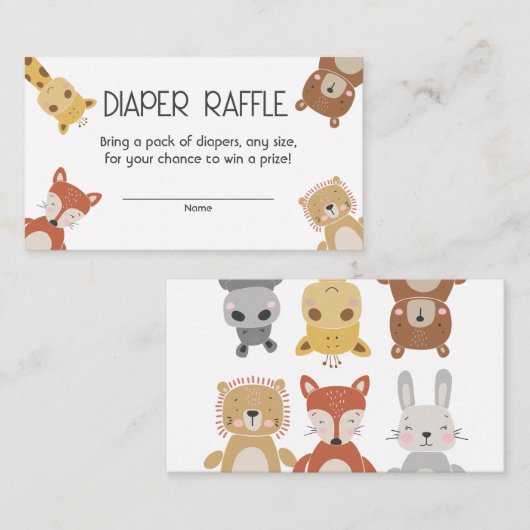 Bohemisch baby shower Raffle Invoegen Informatiekaartje (Voorkant / Achterkant)