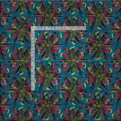 bohemisch blauw stof (Delen)