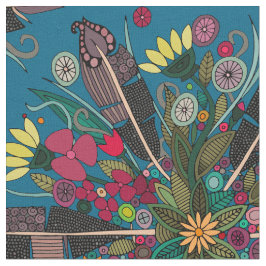 bohemisch blauw stof