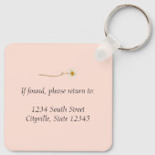 bohemisch bloemmonogram of naam sleutelhanger (Achterkant)