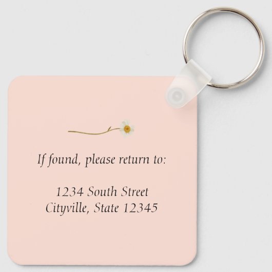  bohemisch bloemmonogram of naam sleutelhanger (Achterkant)