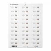 bohemisch, boho, antler, stickers met retouradres (Full Sheet)