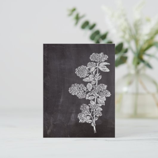 Bohemisch Chalkboard botanisch Briefkaart (Staand voorkant)