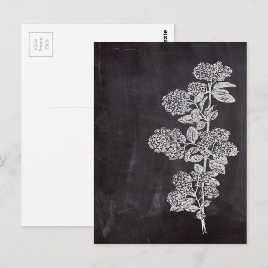 Bohemisch Chalkboard botanisch Briefkaart (Voorkant / Achterkant)
