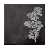 Bohemisch Chalkboard botanisch Tegeltje (Voorkant)