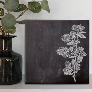 Bohemisch Chalkboard botanisch Tegeltje