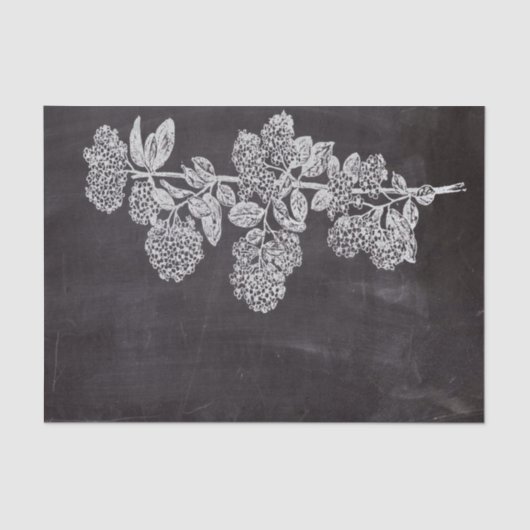 Bohemisch Chalkboard botanisch Tissuepapier (Voorkant)