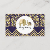 Bohemisch Elephant & Chevron Baby shower Ticket Informatiekaartje (Voorkant)