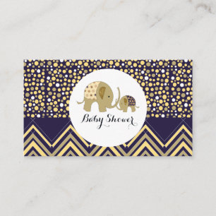 Bohemisch Elephant & Chevron Baby shower Ticket Informatiekaartje