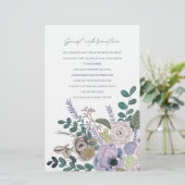 Bohemisch grijs en lavender Flowers gastinformatie (Staand voorkant)