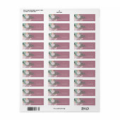 Bohemisch groen en Mauve Chic Floral Flowers Etiket (Full Sheet)