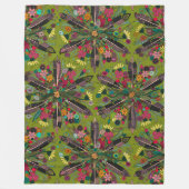 bohemisch groen fleece deken (Voorkant)