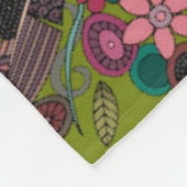 bohemisch groen fleece deken (Hoek)