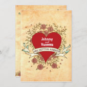 Bohemisch hart, Rozen, vogels en banenhuwelijk Kaart (Voorkant / Achterkant)