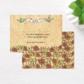 Bohemisch hart, Rozen, vogels en banenhuwelijk Visitekaartje (Bureau)