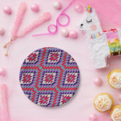 Bohemisch naadloos mozaïekkleurig patroon papieren bordje (Feest)