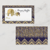 Bohemisch olifant Baby shower Diaper Raffle Ticket Informatiekaartje (Voorkant / Achterkant)