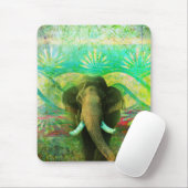  Bohemisch olifant Turquoise Tribal Patroon Muismat (Met muis)