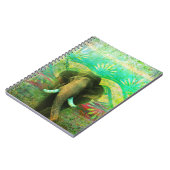  Bohemisch olifant Turquoise Tribal Patroon Notitieboek (Linkerzijde)