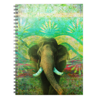 Bohemisch olifant Turquoise Tribal Patroon Notitieboek