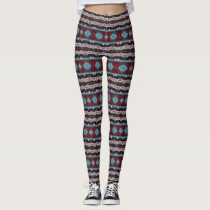 Bohemisch ornament in etnostijl, Aztec Leggings