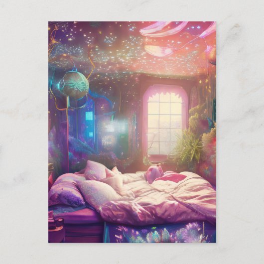 Bohemisch Plant Lovers Bedroom Briefkaart (Voorkant)