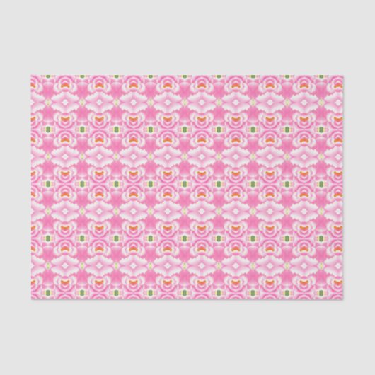 Bohemisch Roze Tie Dye Patroonpapier Tissuepapier (Voorkant)