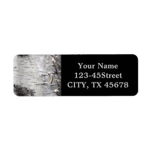 bohemisch rustisch land kekboom schors - witte ber etiket