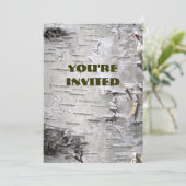 bohemisch rustisch land kekboom schors - witte ber kaart (Staand voorkant)