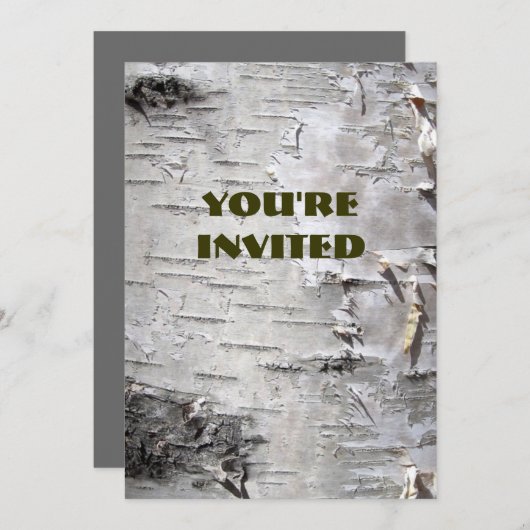 bohemisch rustisch land kekboom schors - witte ber kaart (Voorkant / Achterkant)