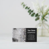 bohemisch rustisch land kekboom schors - witte ber visitekaartje (Staand voorkant)