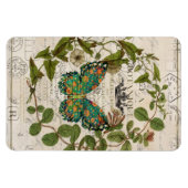 bohemisch schrift franse botanische vlinder magneet (Horizontaal)