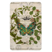 bohemisch schrift franse botanische vlinder magneet (Verticaal)